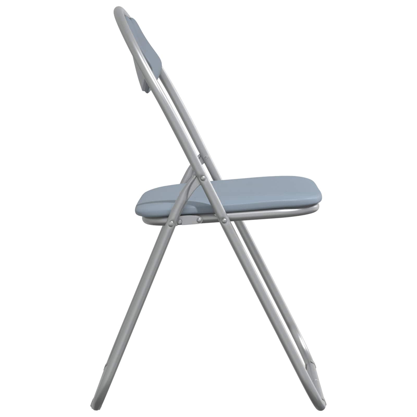 vidaXL Krzesło składane 8 pcs Szary 48 x 43,5 x 81 cm
