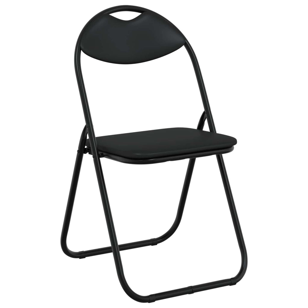 vidaXL Krzesło składane 8 pcs Czarny 48 x 43,5 x 81 cm
