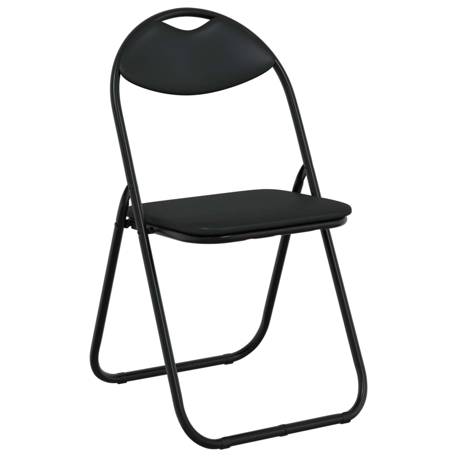 vidaXL Krzesło składane 8 pcs Czarny 48 x 43,5 x 81 cm
