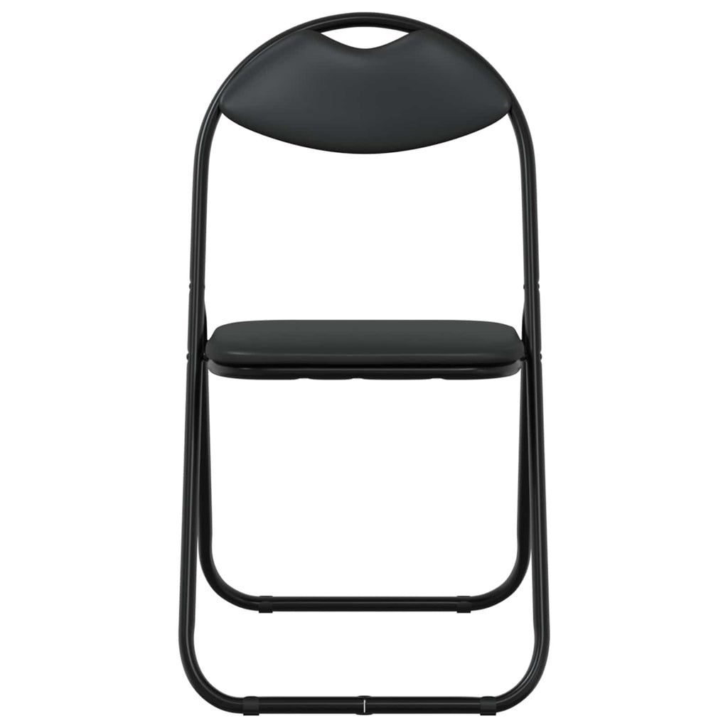 vidaXL Krzesło składane 8 pcs Czarny 48 x 43,5 x 81 cm