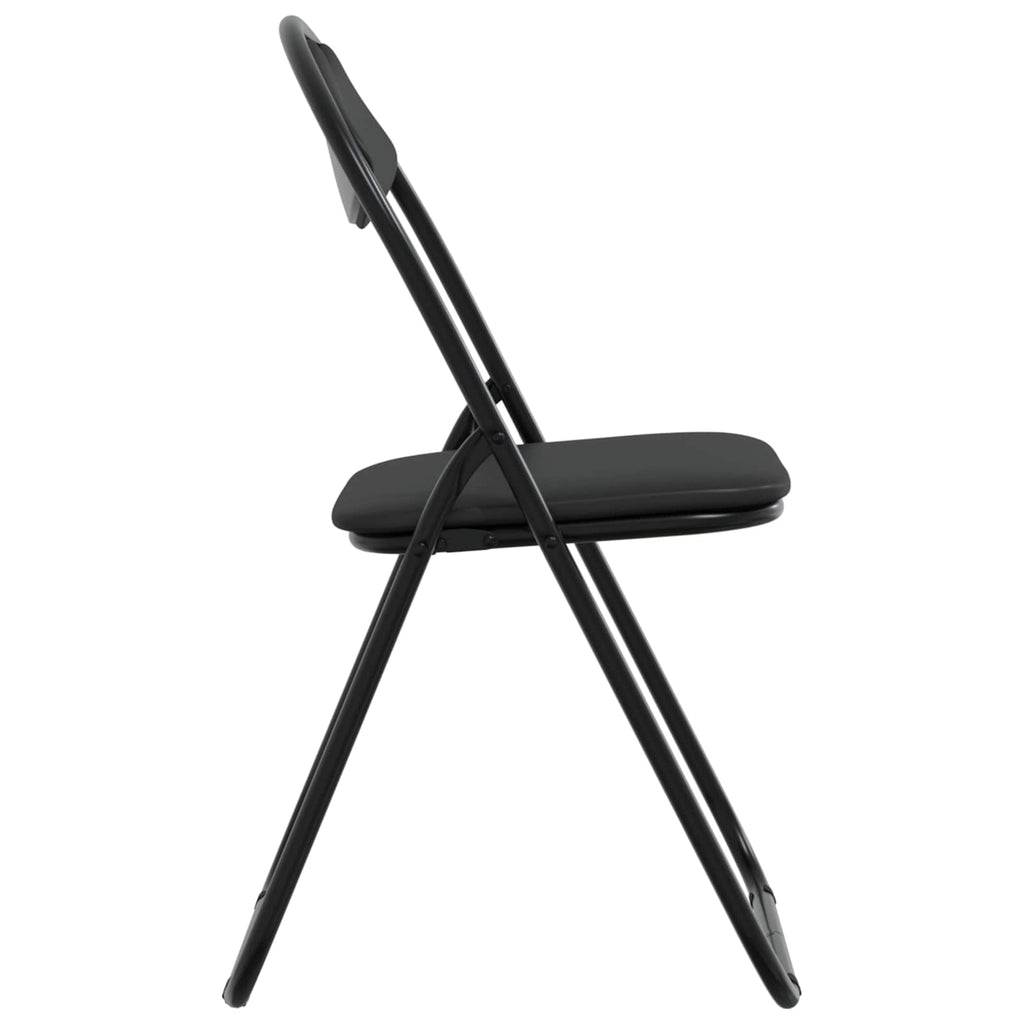 vidaXL Krzesło składane 8 pcs Czarny 48 x 43,5 x 81 cm