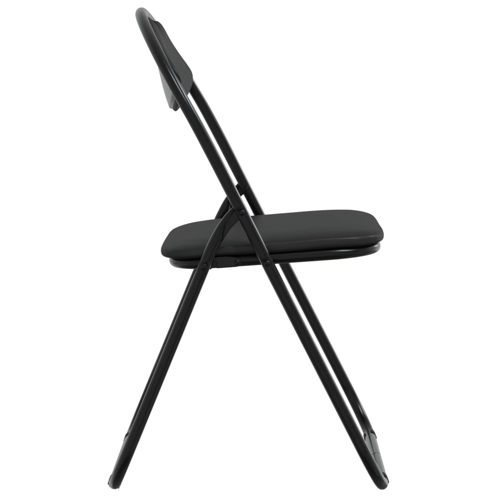 vidaXL Krzesło składane 8 pcs Czarny 48 x 43,5 x 81 cm