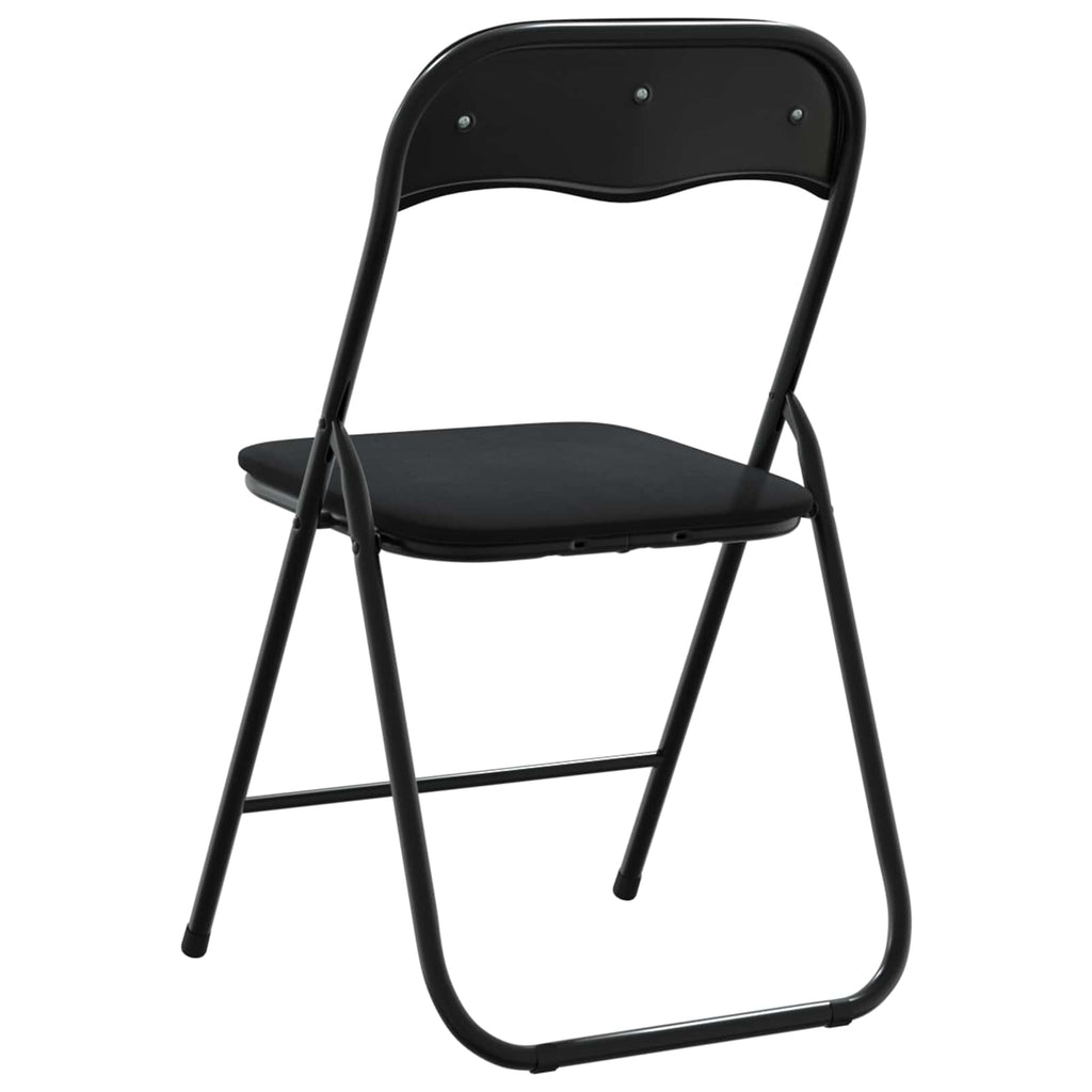 vidaXL Krzesło składane 2 pcs Czarny 48 x 44 x 78 cm Aksamit