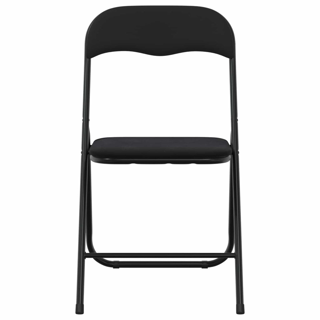 vidaXL Krzesło składane 2 pcs Czarny 48 x 44 x 78 cm Aksamit