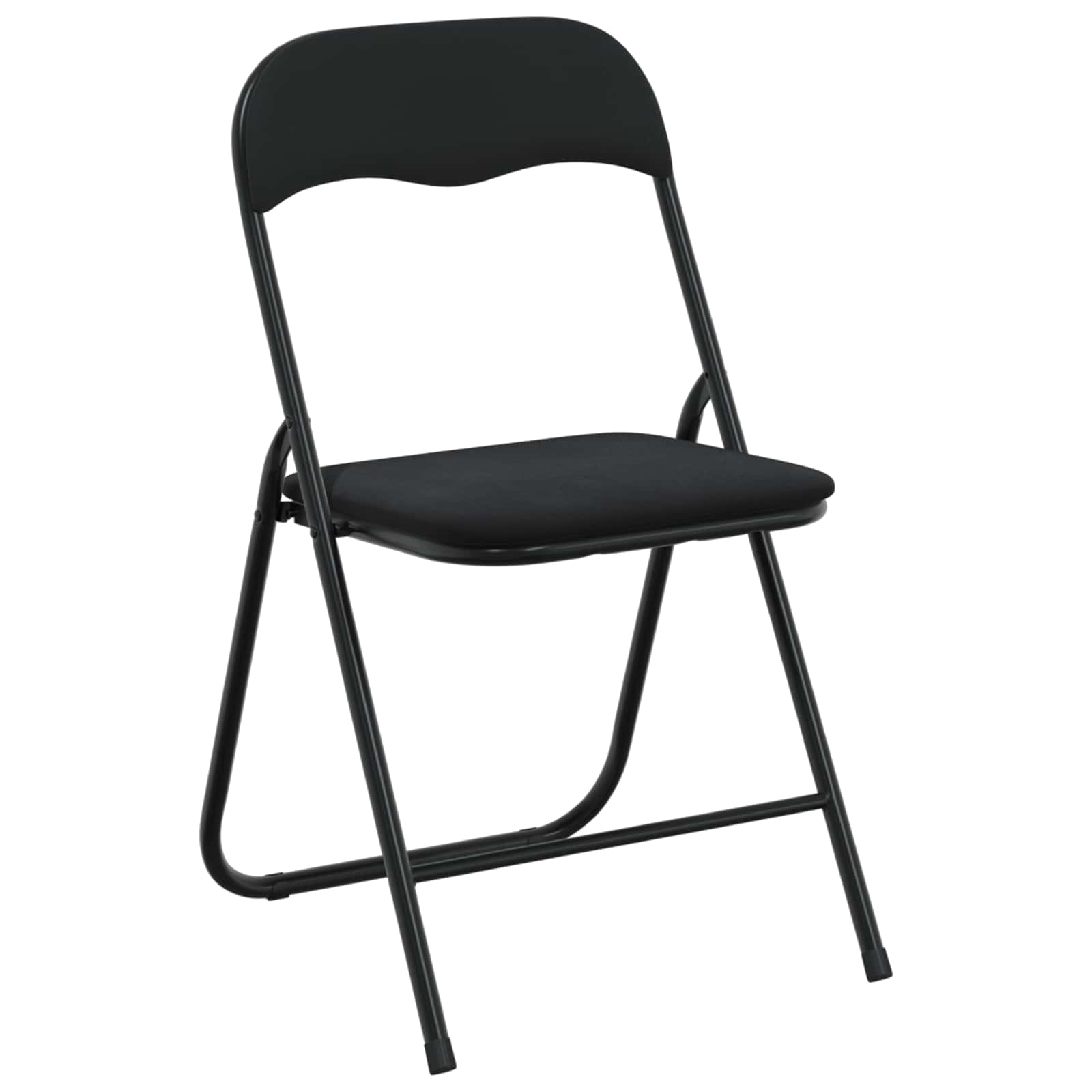 vidaXL Krzesło składane 8 pcs Czarny 48 x 44 x 78 cm Aksamit