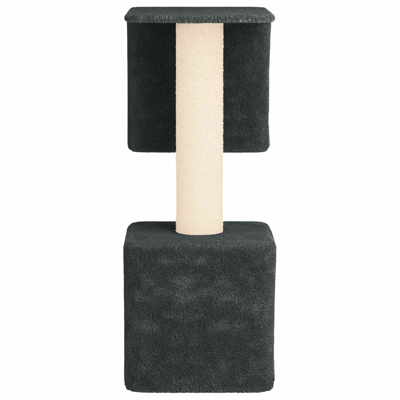 vidaXL Drewno dla kotów z drapakami sisalowymi ciemnoszary 114 cm