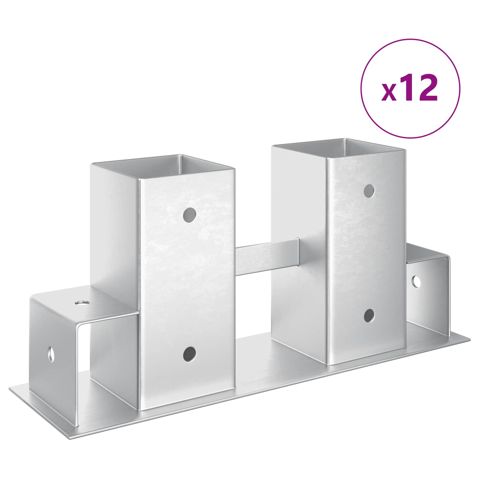 Pomoc w układaniu drewna kominkowego 12 pcs srebrny 34 x 10 x 15 cm