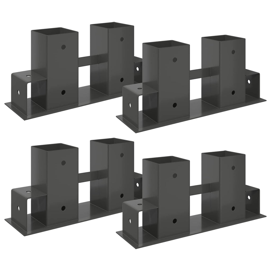 Pomoc w układaniu drewna kominkowego 4 pcs antracytowy Stal