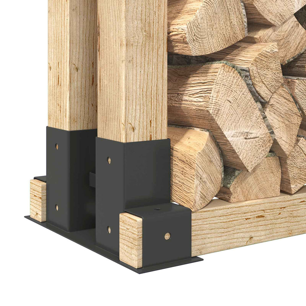 Pomoc w układaniu drewna kominkowego 4 pcs antracytowy Stal