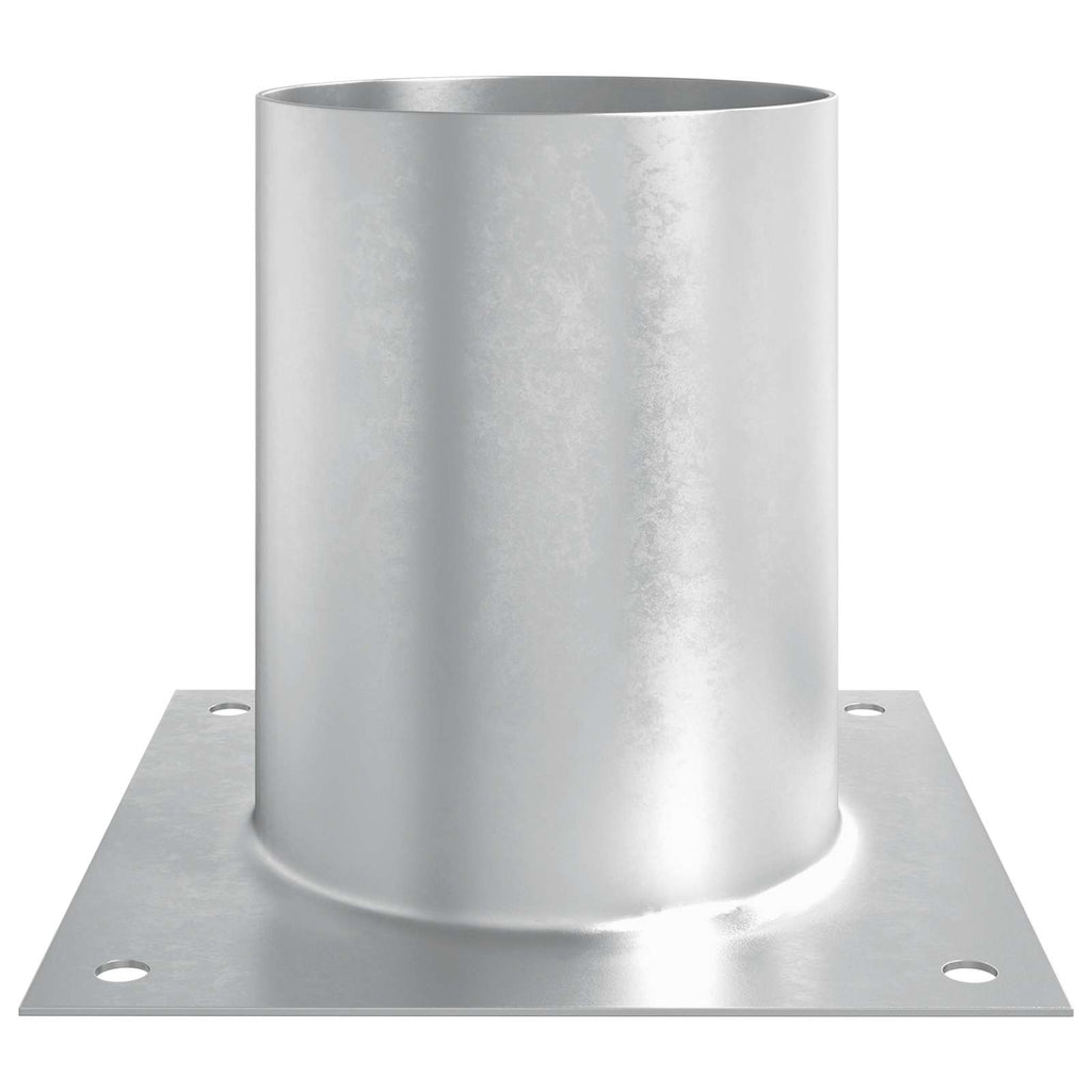 vidaXL Okrągły kotwicy gruntowej 4 pcs srebrny 18 x 18 x 15 cm Metal