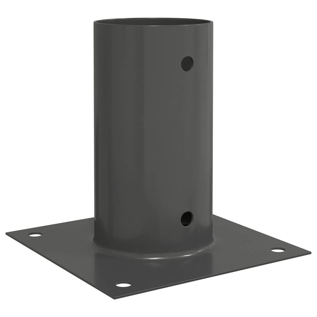 vidaXL Okrągły kotwicy gruntowej 12 pcs antracytowy 15 x 15 x 15 cm