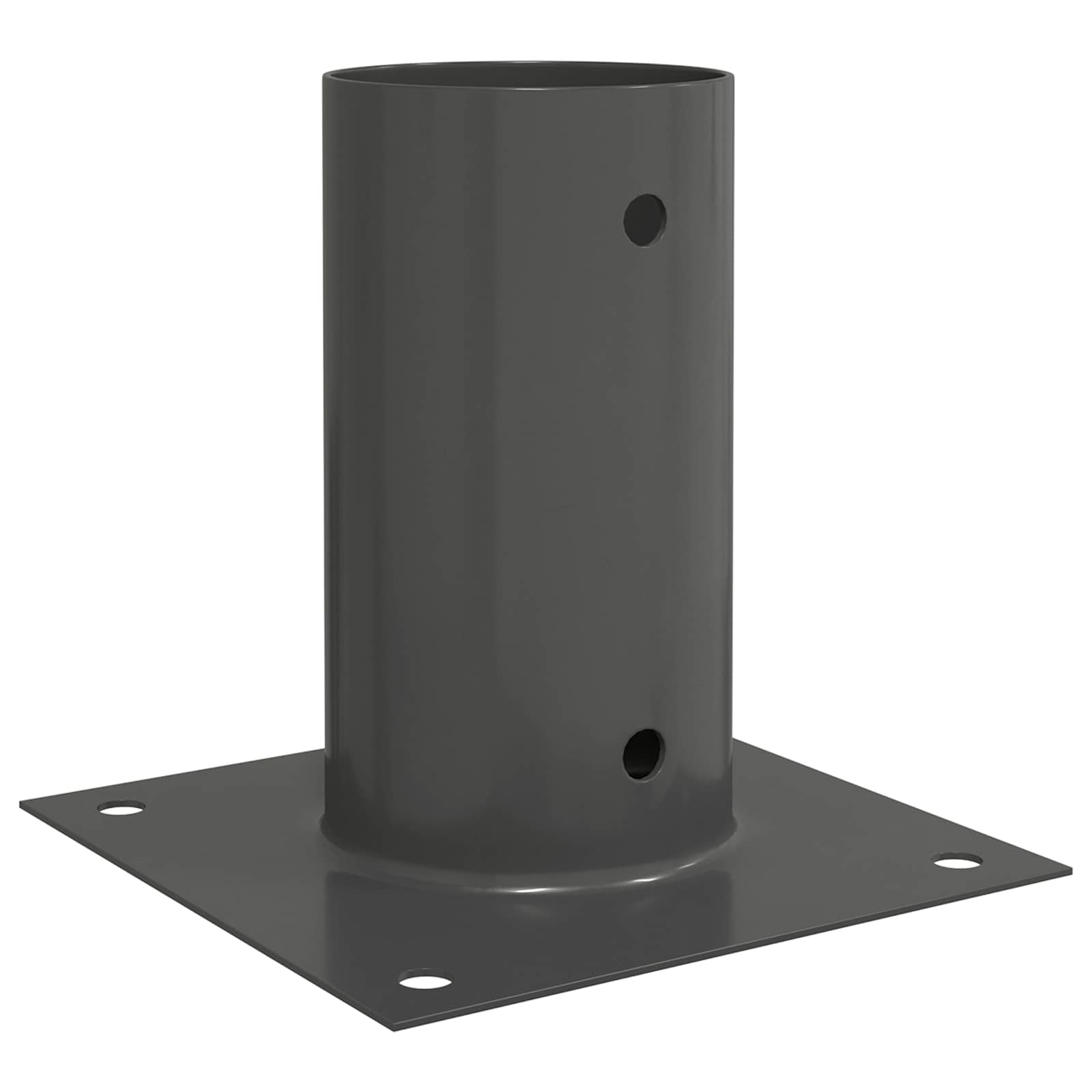 vidaXL Okrągły kotwicy gruntowej 12 pcs antracytowy 15 x 15 x 15 cm