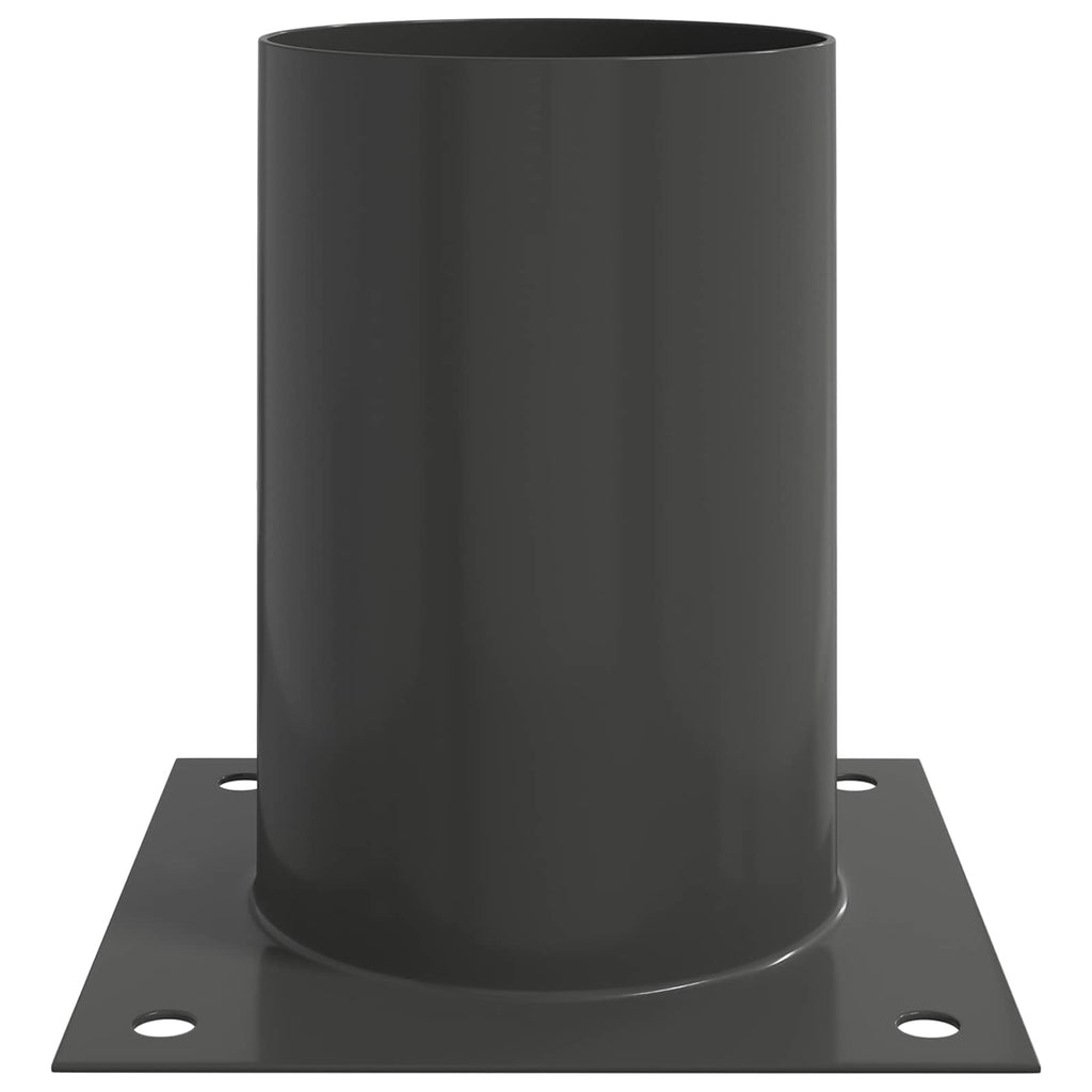 vidaXL Okrągły kotwicy gruntowej 4 pcs antracytowy 15 x 15 x 15 cm