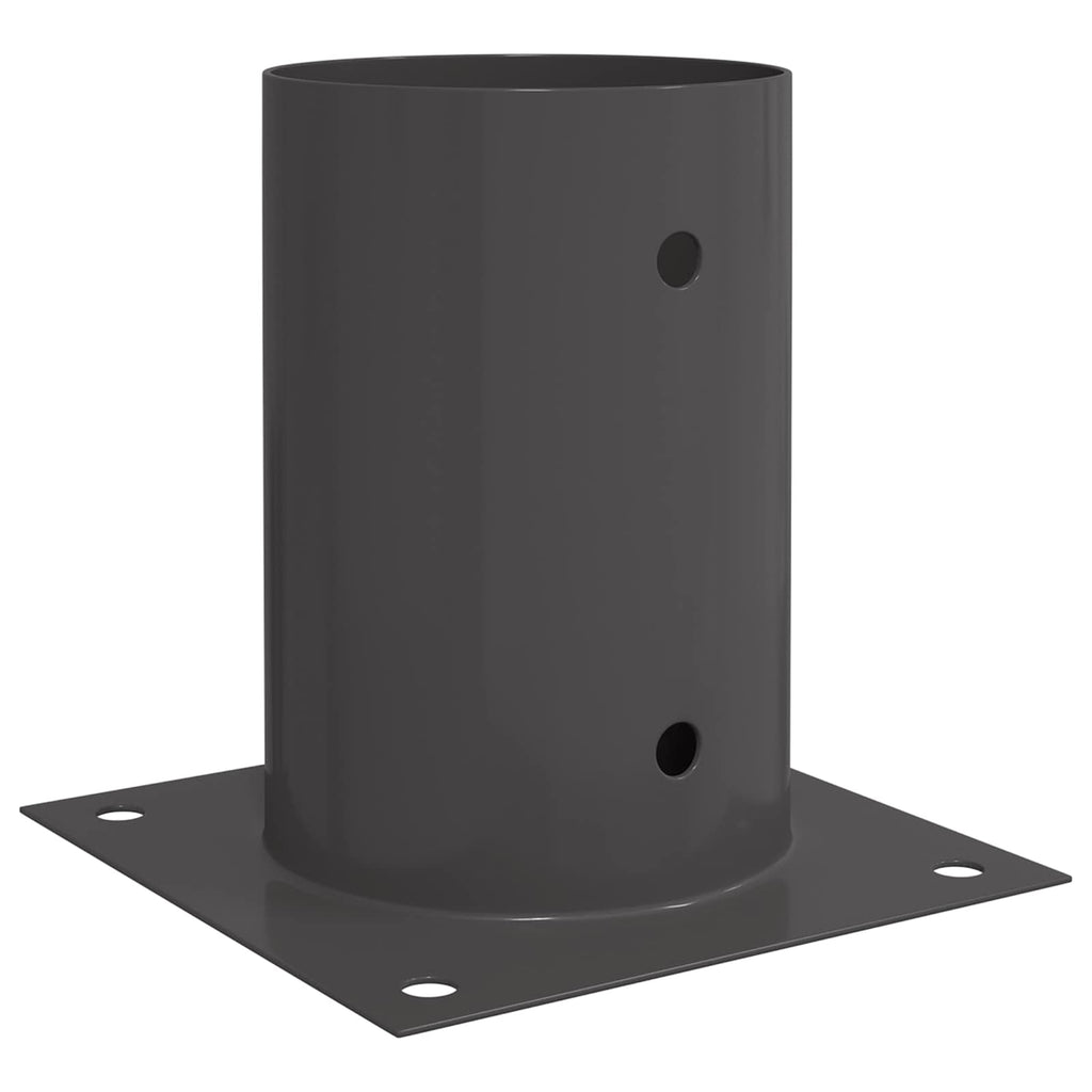 vidaXL Okrągły kotwicy gruntowej 12 pcs antracytowy 15 x 15 x 15 cm