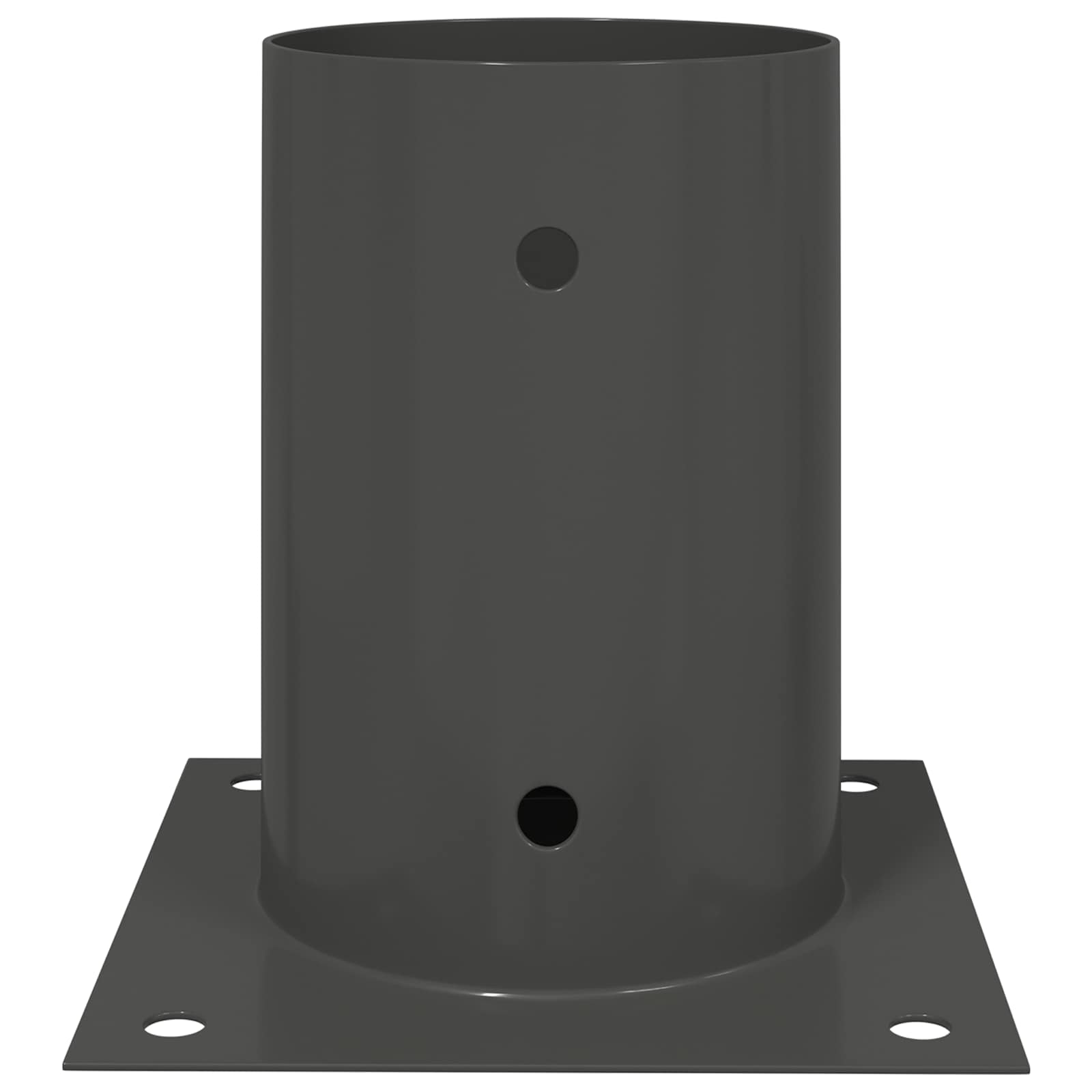 vidaXL Okrągły kotwicy gruntowej 12 pcs antracytowy 15 x 15 x 15 cm