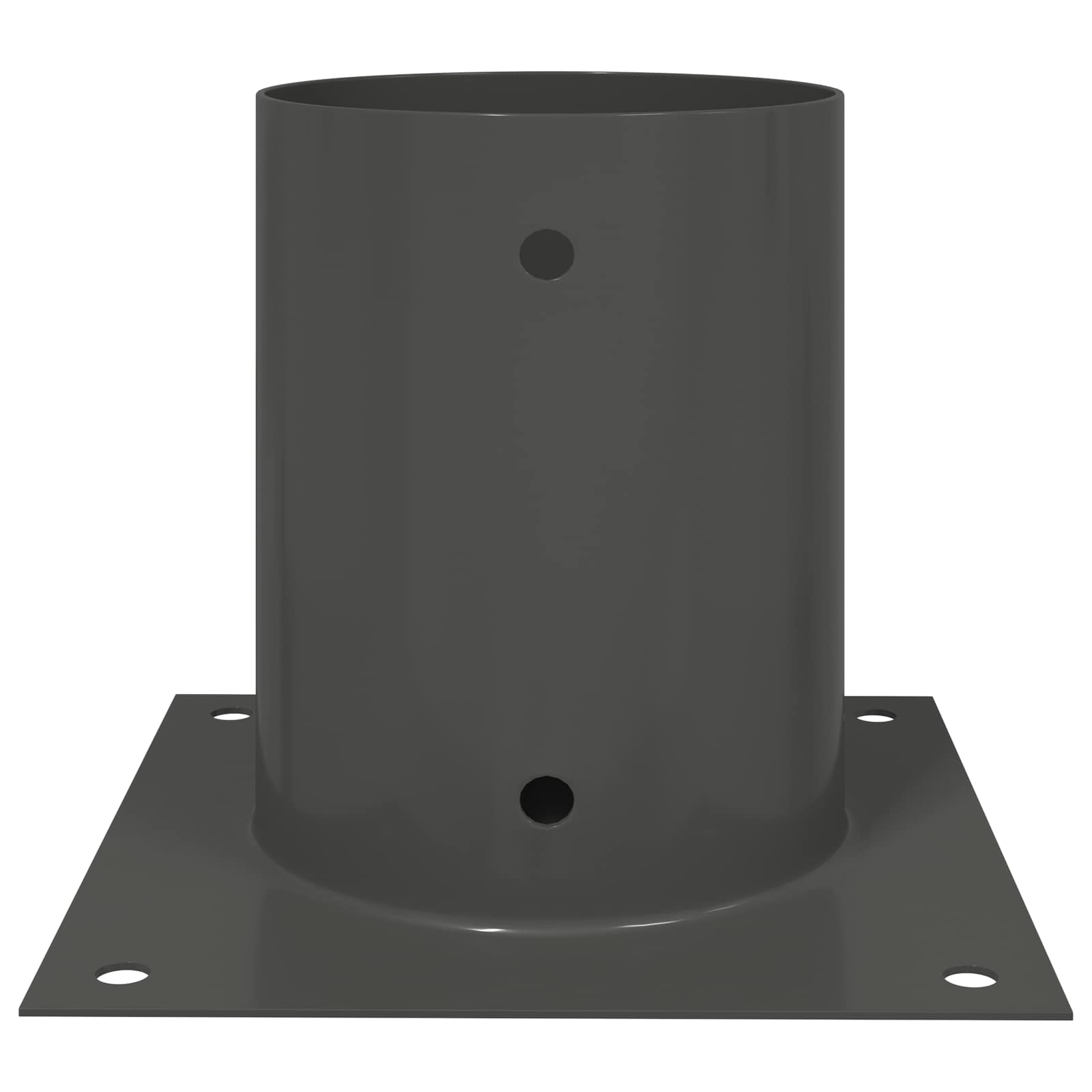 vidaXL Okrągły kotwicy gruntowej 4 pcs antracytowy 18 x 18 x 15 cm