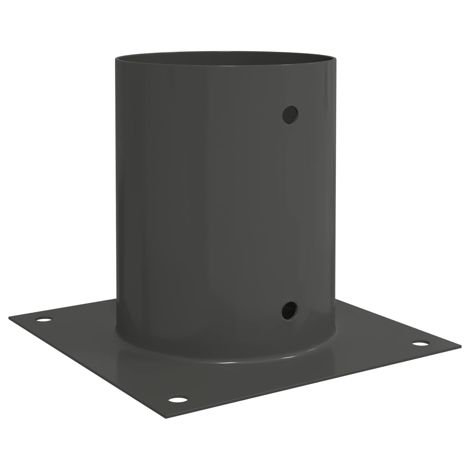 vidaXL Okrągły kotwicy gruntowej 12 pcs antracytowy 18 x 18 x 15 cm