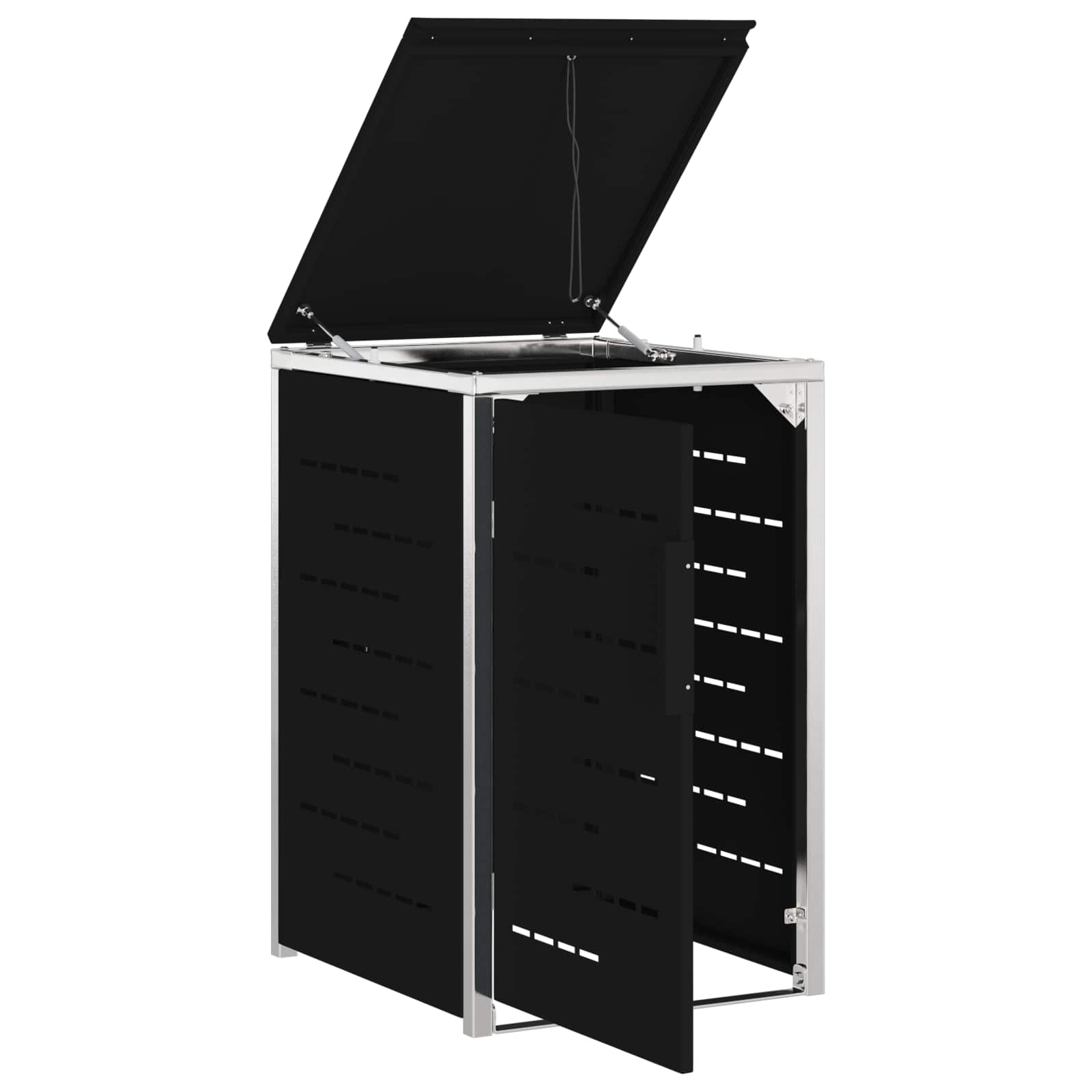 vidaXL Przechowywanie kosza na odpady for 1 Bin 240L Czarny