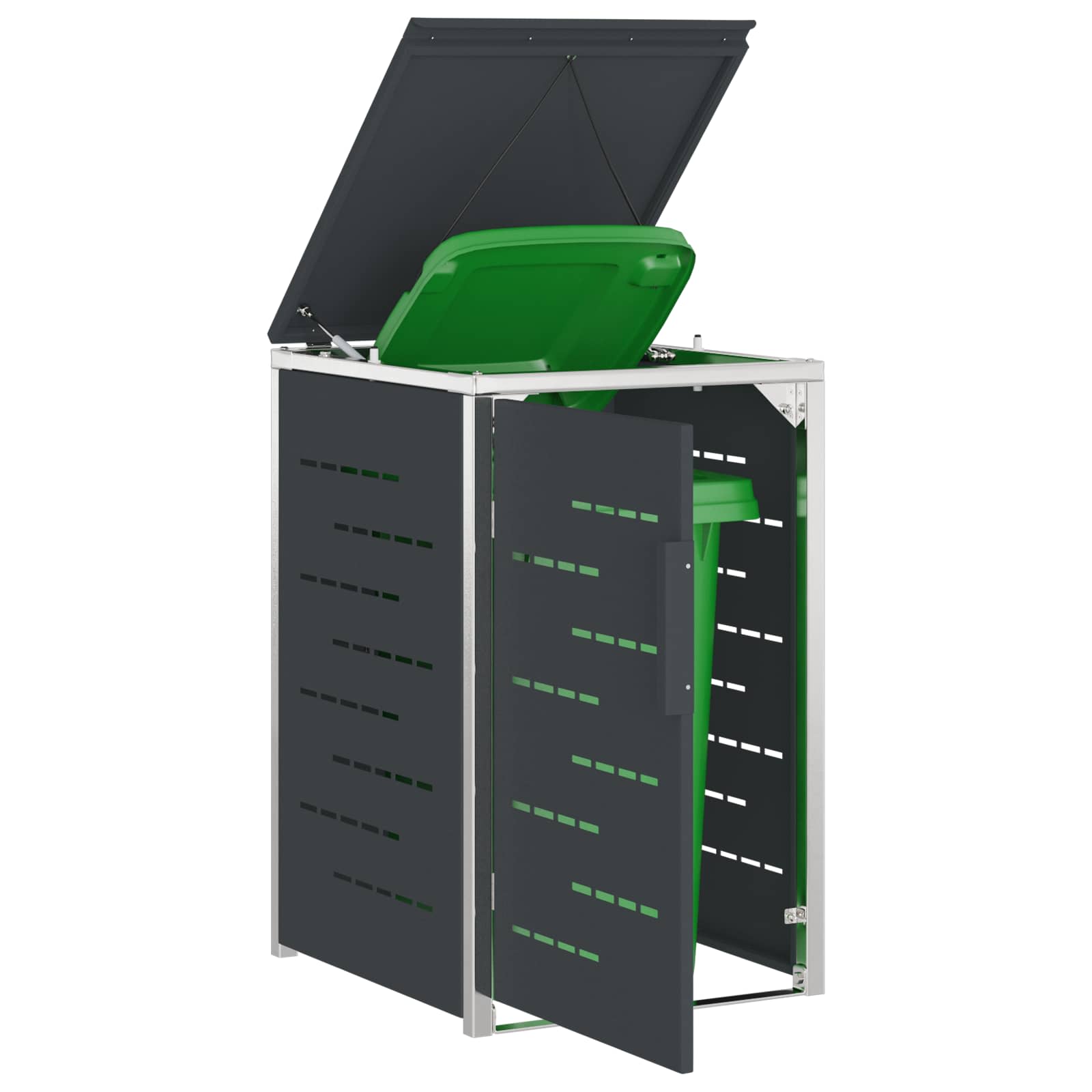 vidaXL Przechowywanie kosza na odpady for 1 Bin 240L antracytowy