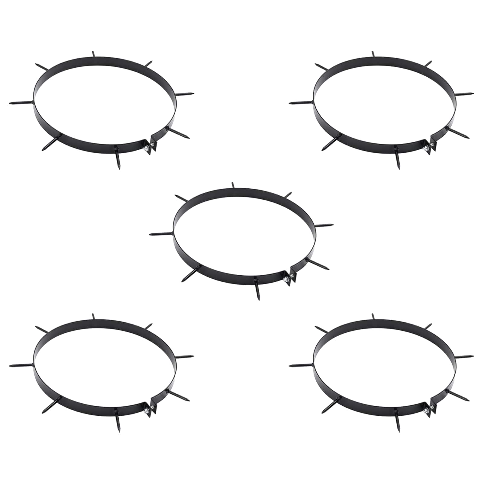 vidaXL Klips Aeratora do Trawnika z Kolcami 5 pcs Ø 320 mm Stal
