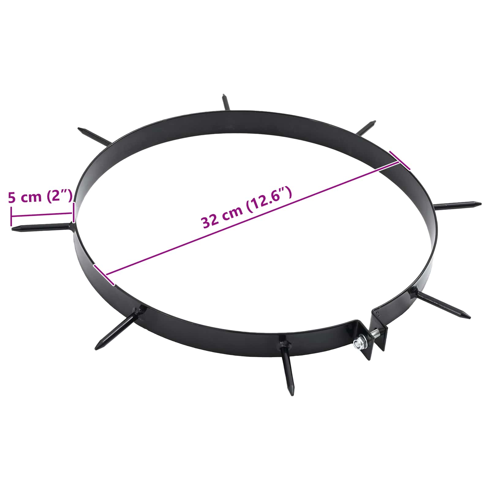 vidaXL Klips Aeratora do Trawnika z Kolcami 5 pcs Ø 320 mm Stal