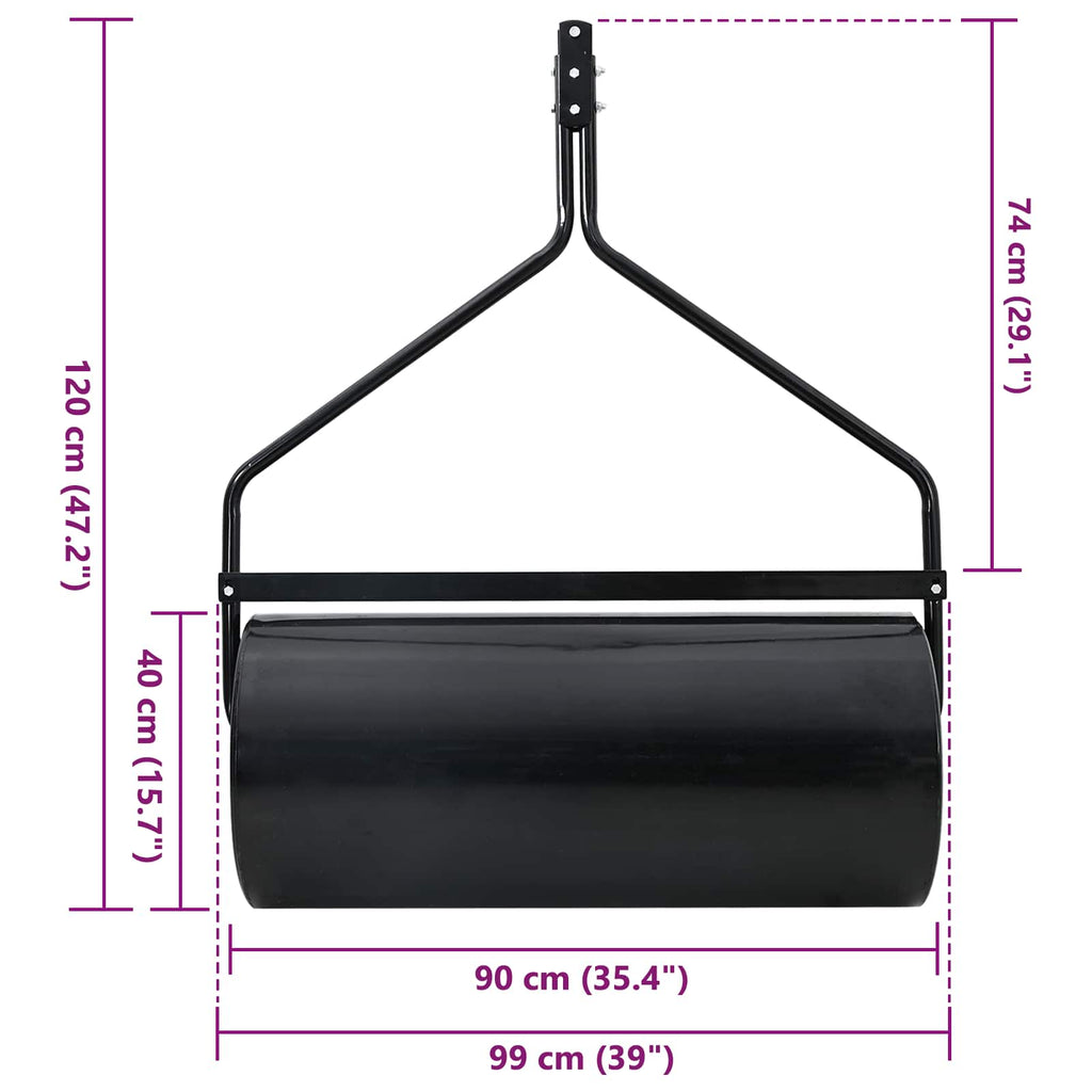 vidaXL Walec do trawnika 120 x 99 cm 110 L Żelazo