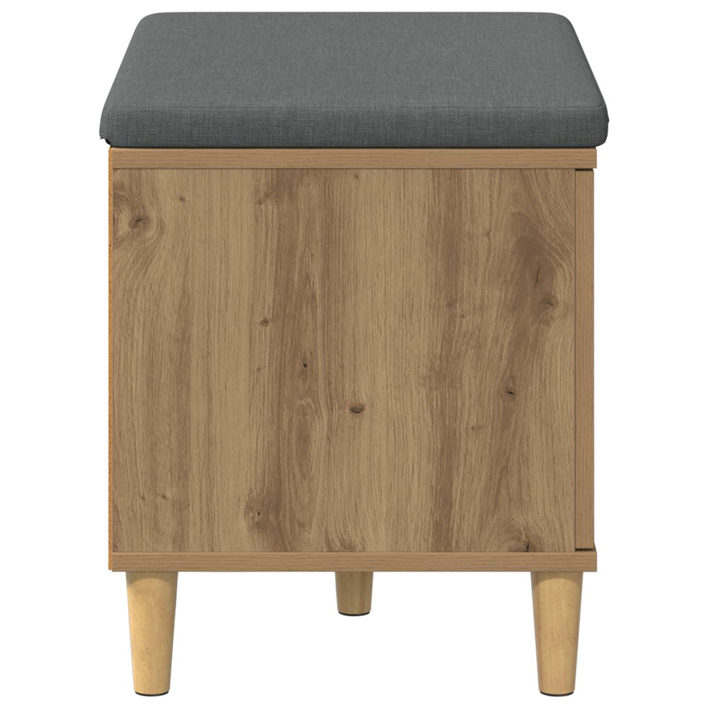 vidaXL Ławka na buty z poduszką Dąb artisan 60 x 38 x 46 cm