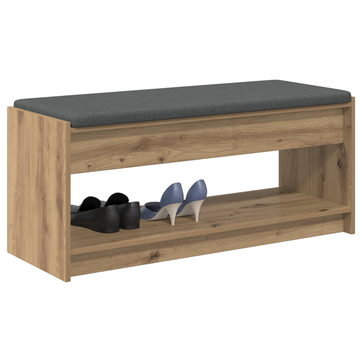 vidaXL Ławka na buty z poduszką Dąb artisan 103 x 38 x 45 cm