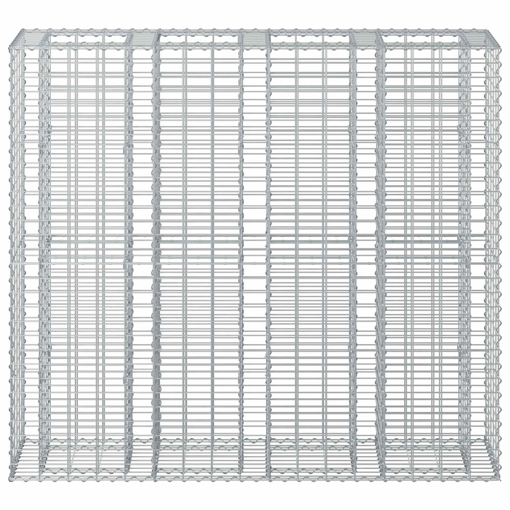 vidaXL Podniesione łóżko gabionowe 2 pcs Srebrny 170 x 50 x 150 cm