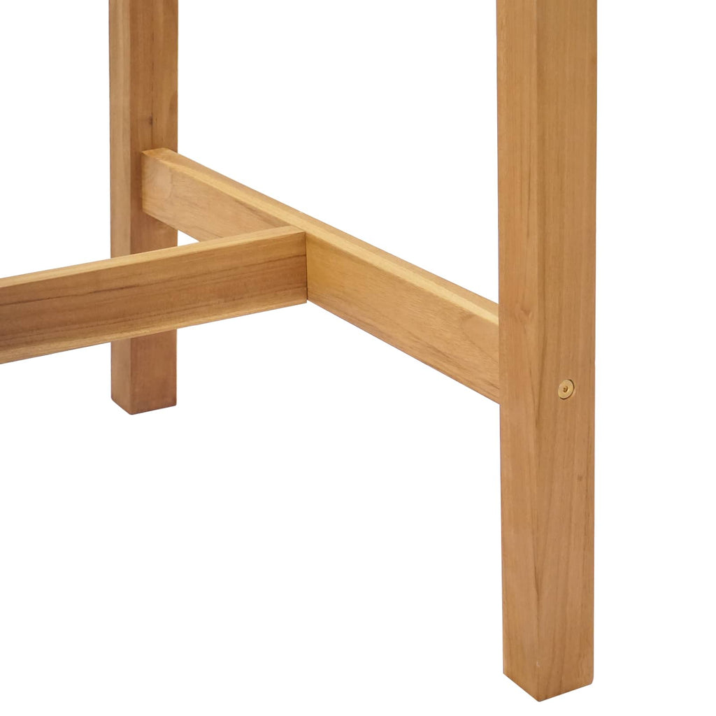 vidaXL Stół barowy naturalny 150 x 75 x 105 cm Lite drewno teakowe