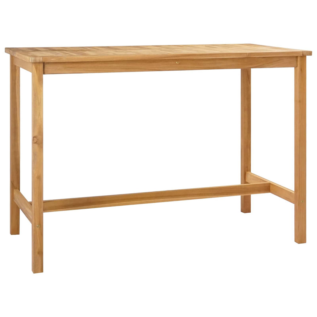 vidaXL Stół barowy naturalny 150 x 75 x 105 cm Lite drewno teakowe