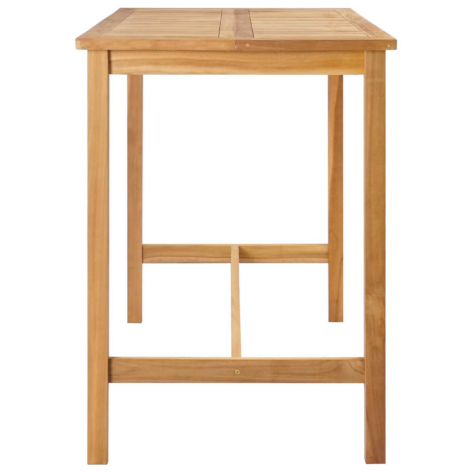 vidaXL Stół barowy naturalny 150 x 75 x 105 cm Lite drewno teakowe