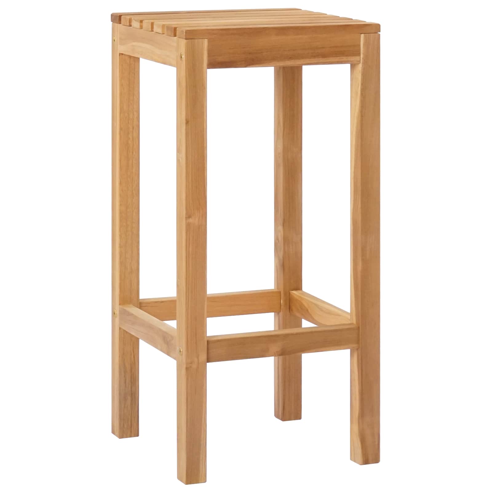 vidaXL Stołek barowy 2 pcs naturalny Lite drewno teakowe