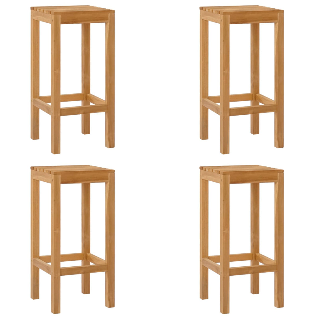 vidaXL Stołek barowy 4 pcs naturalny Lite drewno teakowe