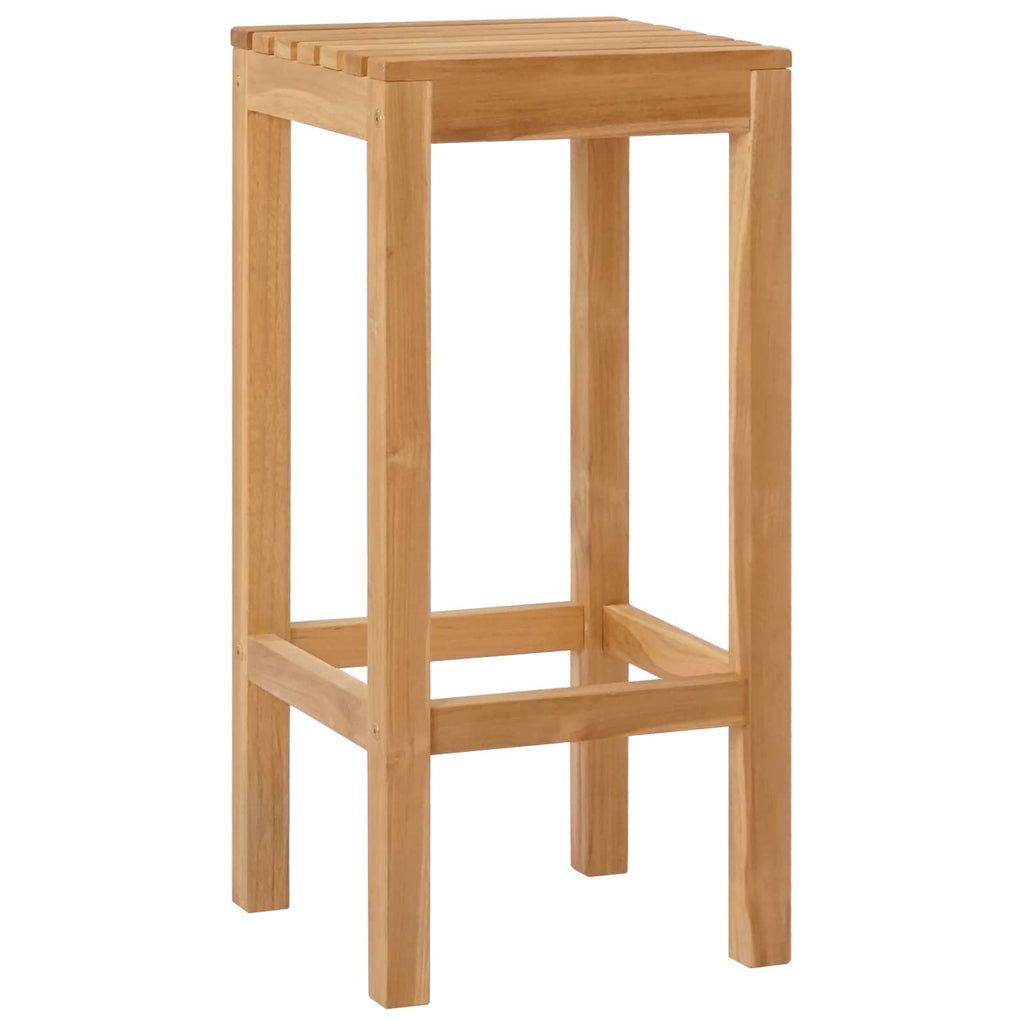 vidaXL Stołek barowy 4 pcs naturalny Lite drewno teakowe
