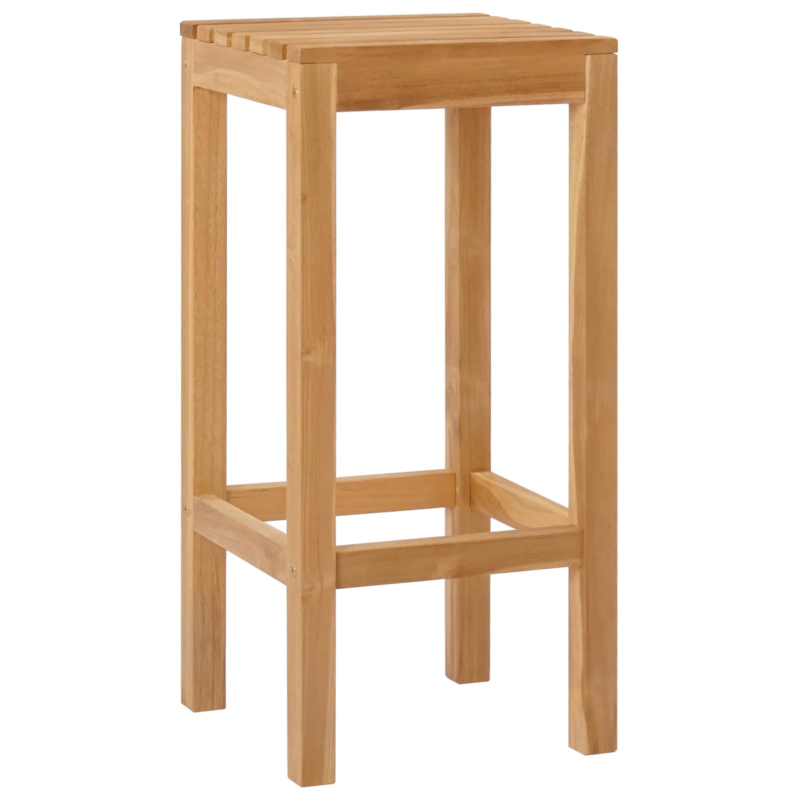 vidaXL Stołek barowy 4 pcs naturalny Lite drewno teakowe
