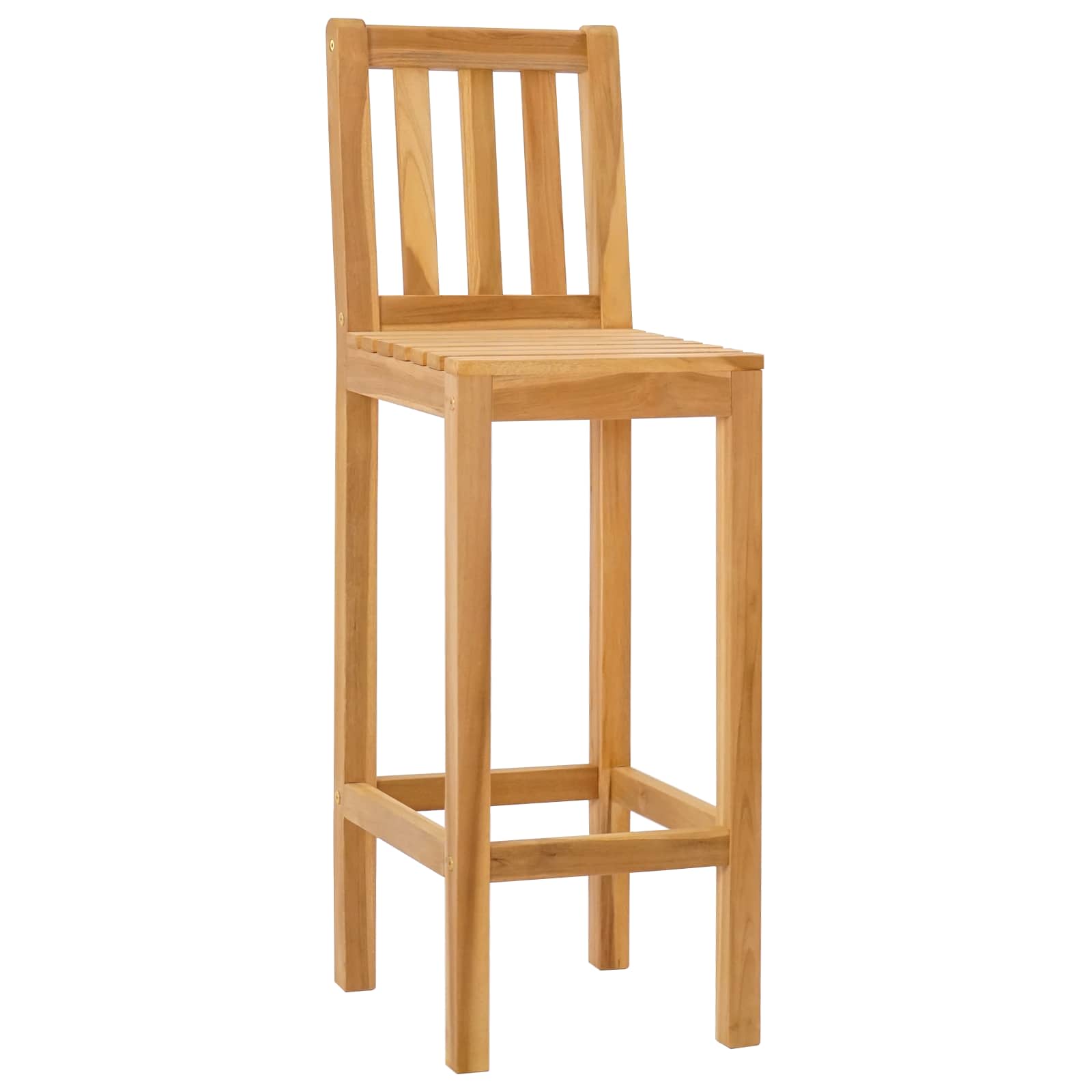 vidaXL Stołek barowy 2 pcs naturalny Lite drewno teakowe