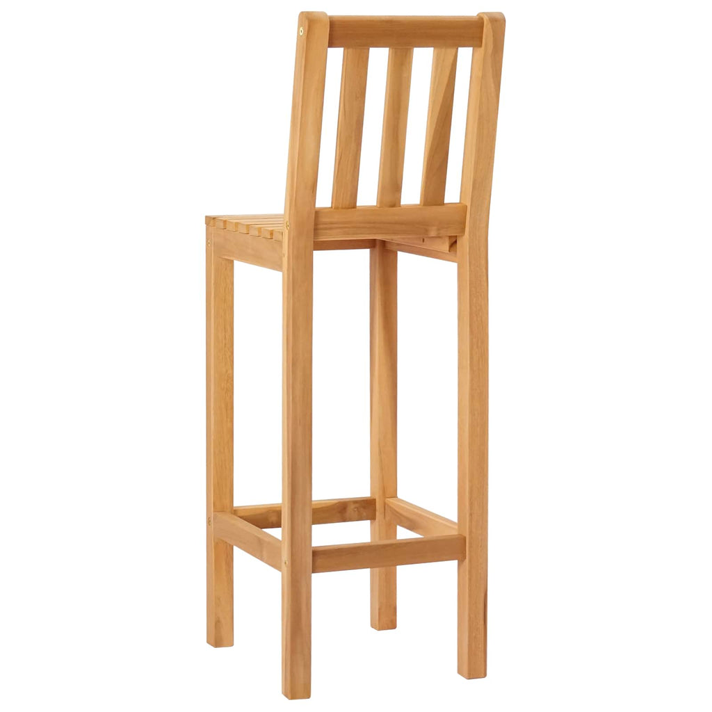 vidaXL Stołek barowy 2 pcs naturalny Lite drewno teakowe