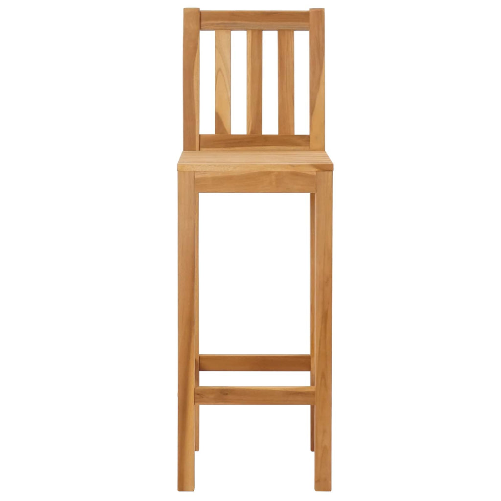 vidaXL Stołek barowy 2 pcs naturalny Lite drewno teakowe