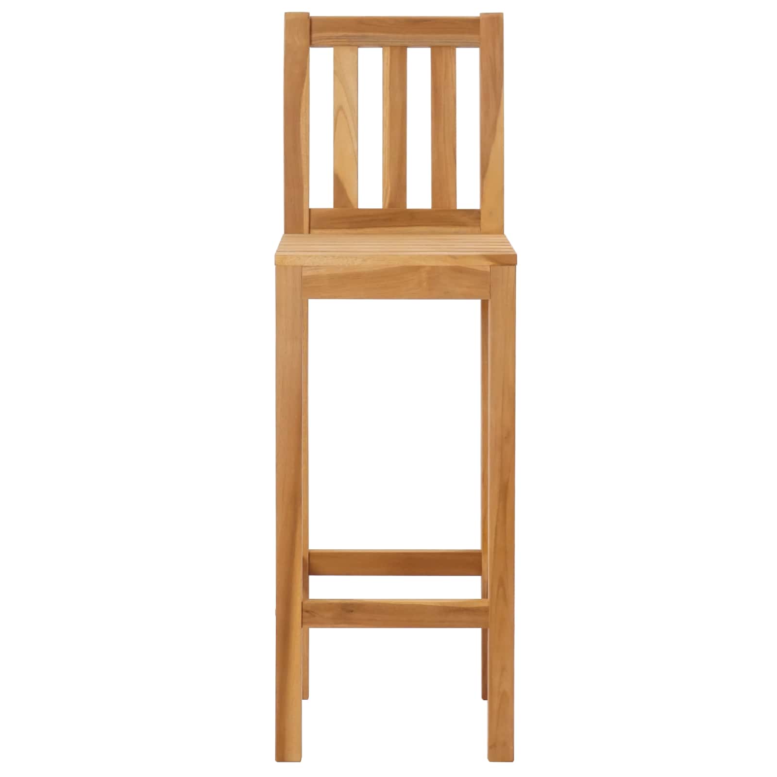 vidaXL Stołek barowy 2 pcs naturalny Lite drewno teakowe