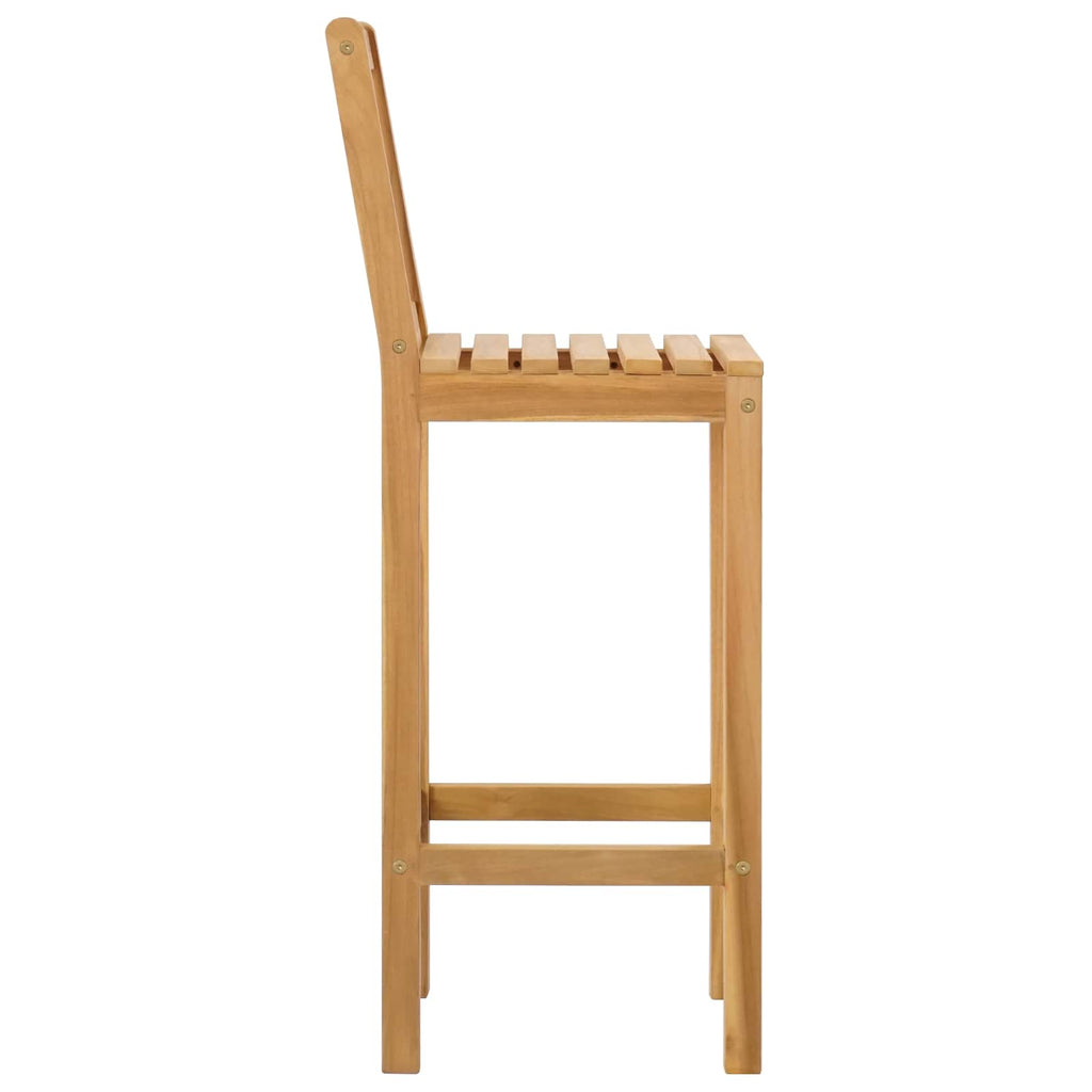 vidaXL Stołek barowy 2 pcs naturalny Lite drewno teakowe