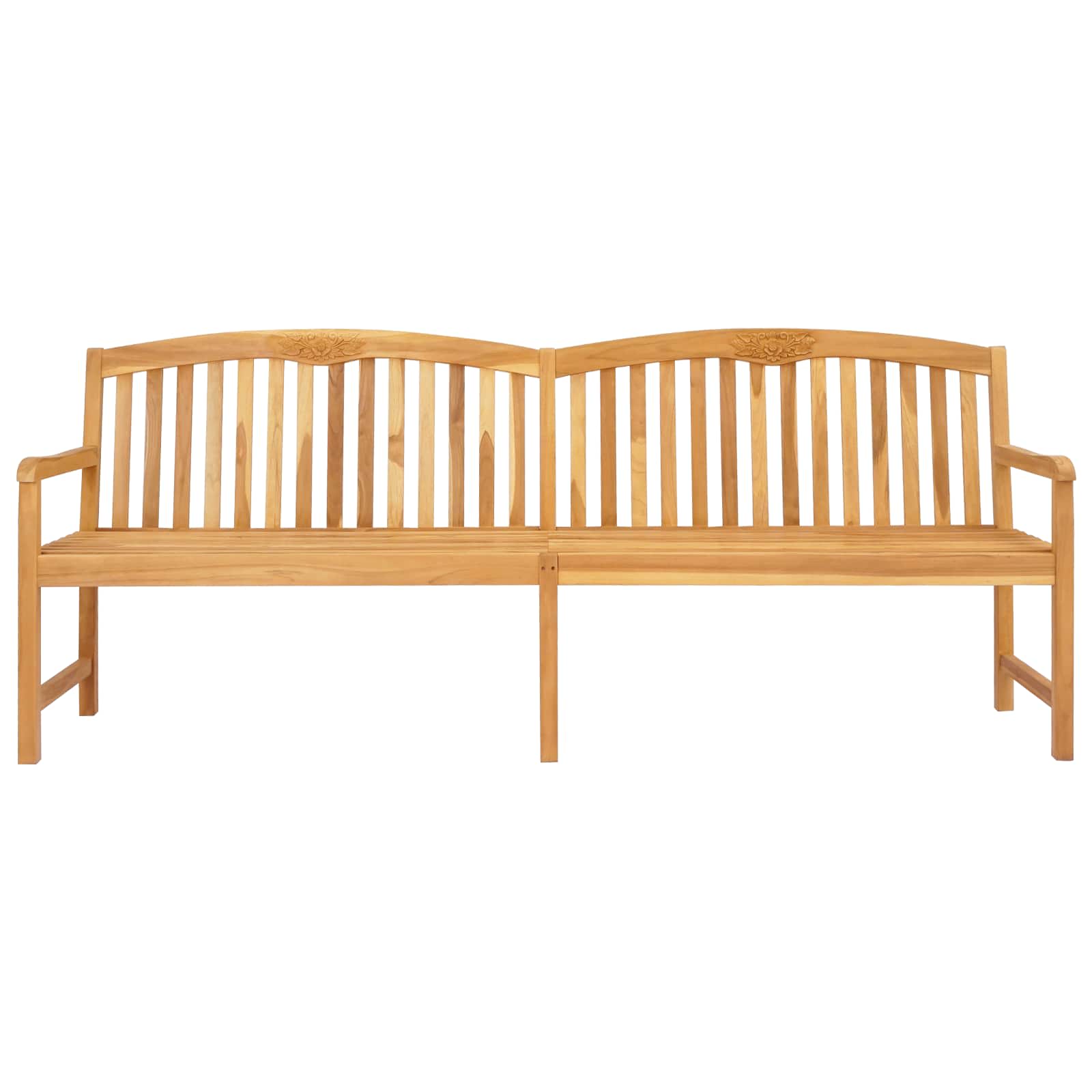 vidaXL Ręcznie rzeźbiona ławka różana 228 x 60 x 90 cm naturalny