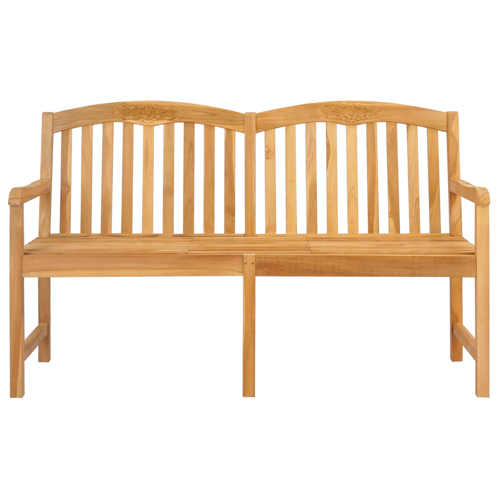 vidaXL Ręcznie rzeźbiona ławka różana 150,5 x 60 x 95 cm naturalny