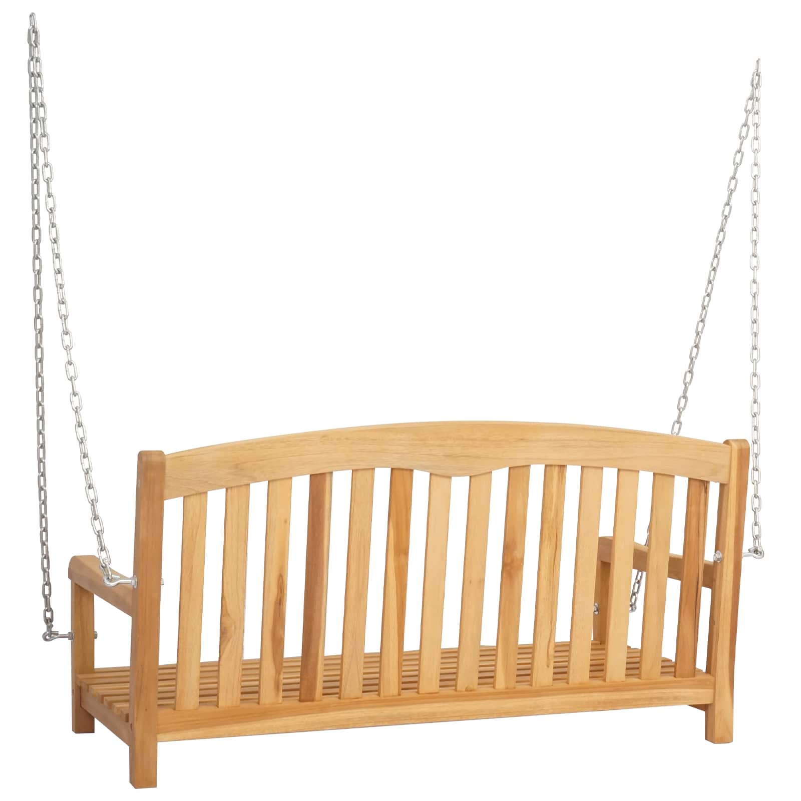 vidaXL Huśtawka 114 x 61 x 61,5 cm Lite drewno teakowe naturalny