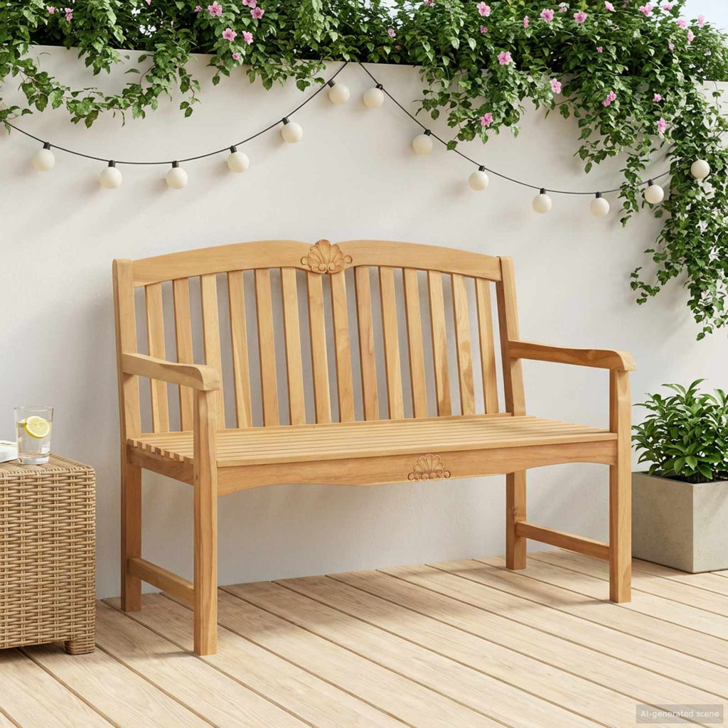 vidaXL Ręcznie rzeźbiona ławka różana 114 x 60 x 95 cm naturalny