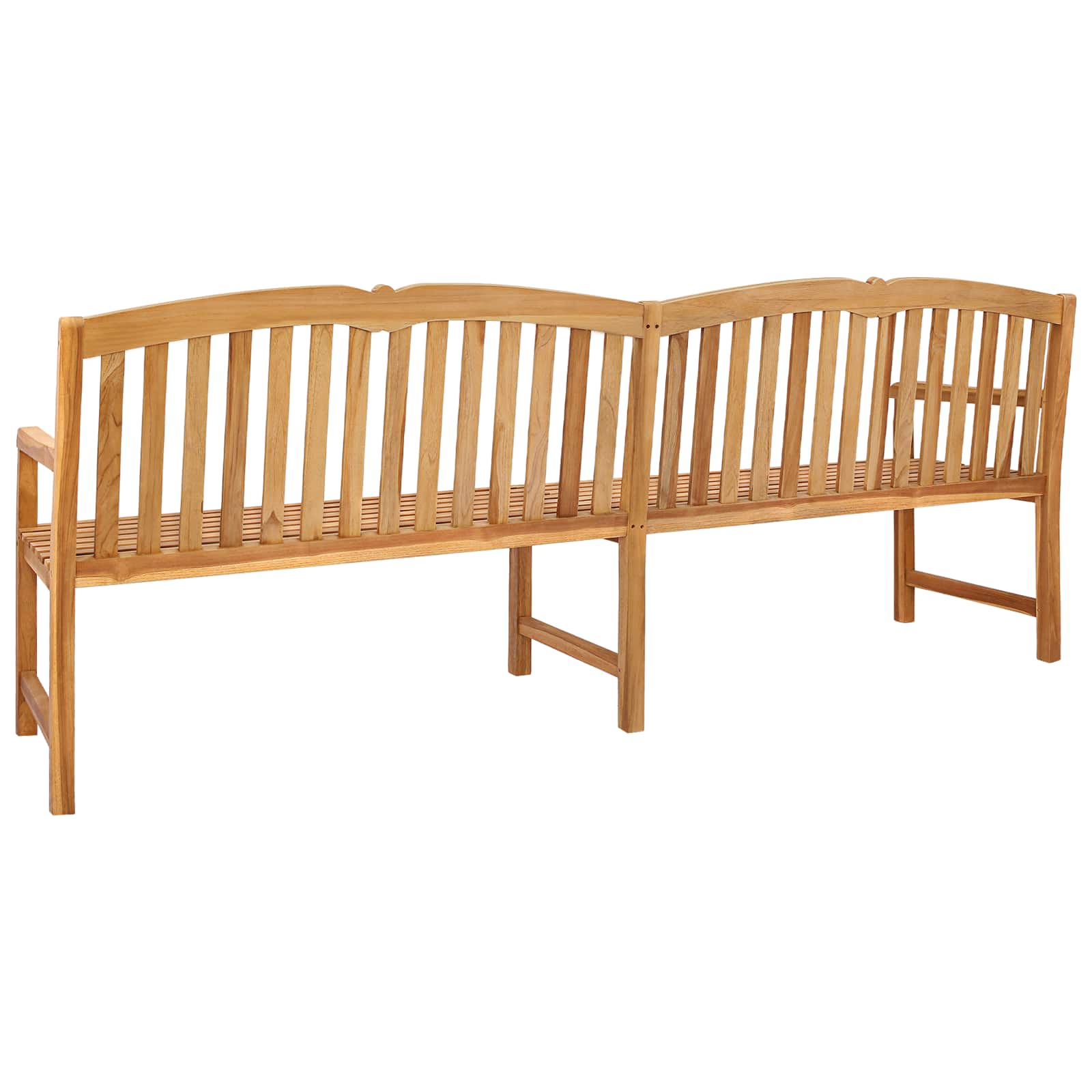 vidaXL Ręcznie rzeźbiona ławka różana 228 x 61 x 94,5 cm naturalny