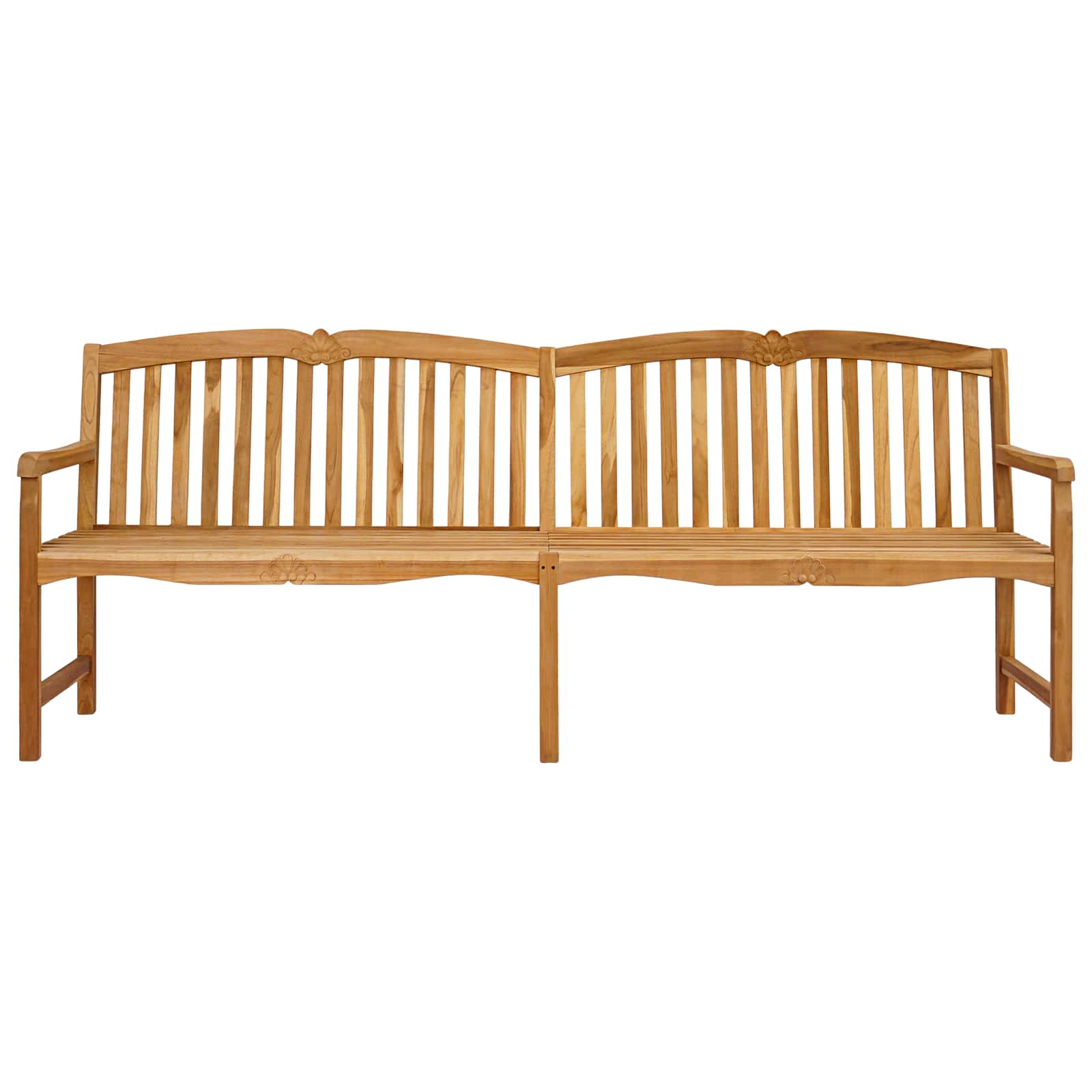 vidaXL Ręcznie rzeźbiona ławka różana 228 x 61 x 94,5 cm naturalny