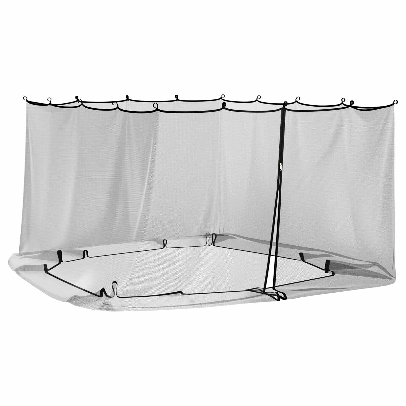 vidaXL Siatka na komary do altany 220 mesh Czarny 3,6 x 3 x 2 m