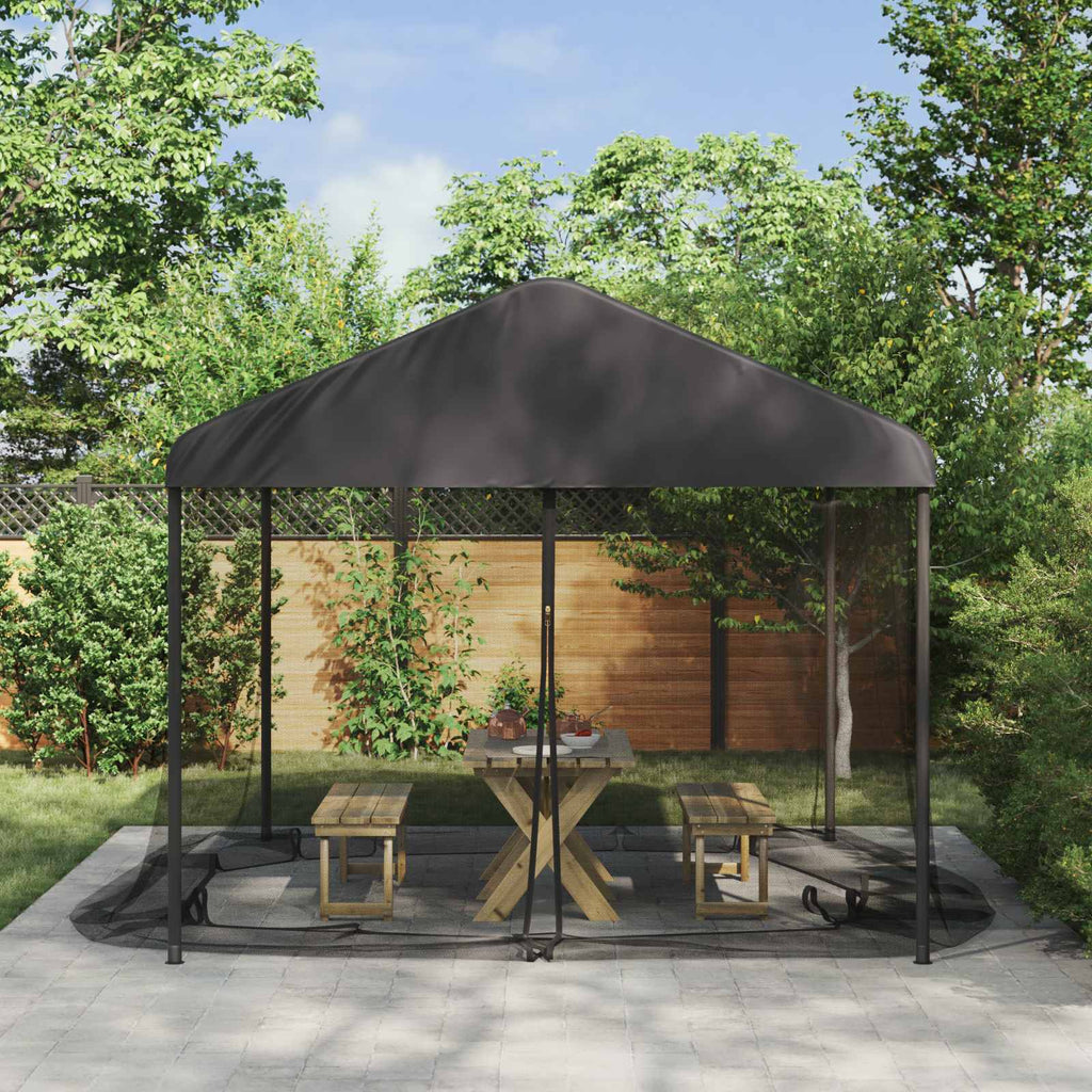 vidaXL Siatka na komary do altany 220 mesh Czarny 3,6 x 3,6 x 2 m
