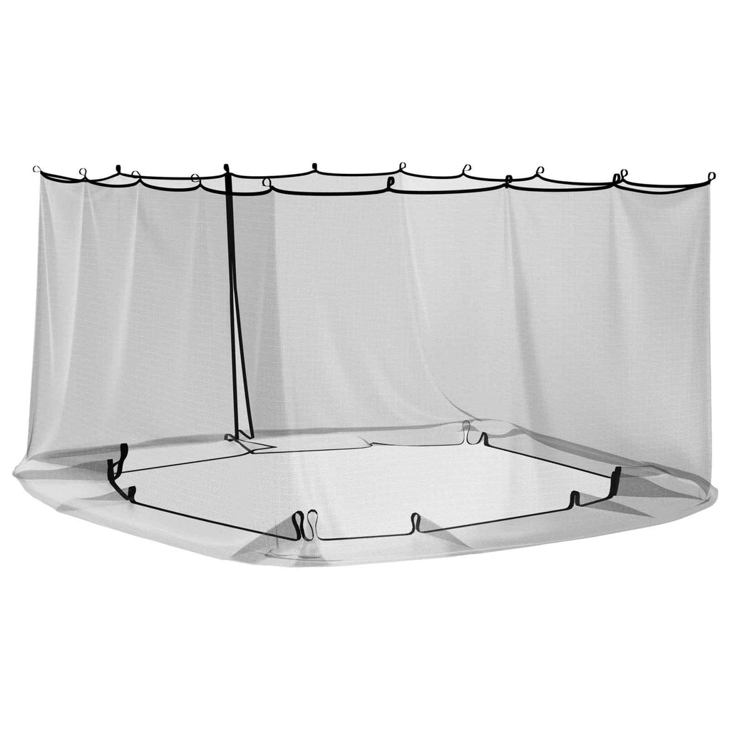 vidaXL Siatka na komary do altany 220 mesh Czarny 3,6 x 3,6 x 2 m